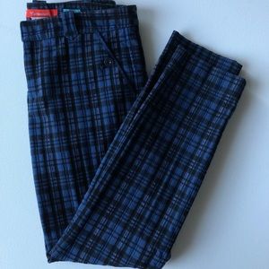 Blue and Black Checkered Trousers
